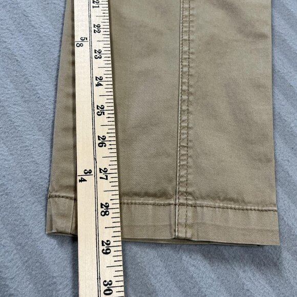 WHBM The Pret-A-Jet Pants Womens 10 Long Khaki High-Rise Utility Straight Leg - Picture 8 of 13